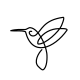 A dynamic micro layout of a hovering hummingbird, displaying clean thin-line artwork that fits onto subtle skin areas seamlessly.