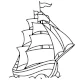 A full-rigged maritime sailship layout with tall billowing sails, maintaining a bold traditional old school flash identity.