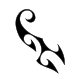 A minimalist tribal scorpion outline perfect as a discrete Scorpio astrological sign token