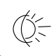 A fine-line elegant embrace of a merged sun and crescent moon, combining light and shadow in an integrated circular geometry.